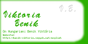 viktoria benik business card